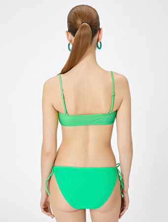 Straplez Taş Baskılı Bikini Üstü