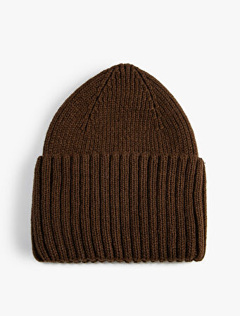 Lastikli Örgü Bere Kenarları Katlı