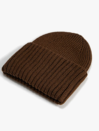 Lastikli Örgü Bere Kenarları Katlı