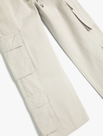 Kargo Pantolon Geniş Paça Pamuklu
