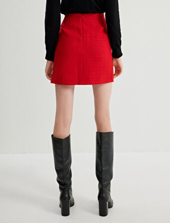 Mini Tüvit A Kesim Etek Slim Fit