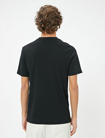 Slim Fit Tişört Basic Kısa Kollu Bisiklet Yaka