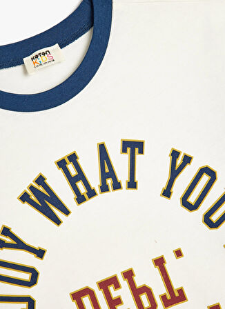 Koton Baskılı Ekru Erkek Çocuk  T-Shirt 5WKB10180TK