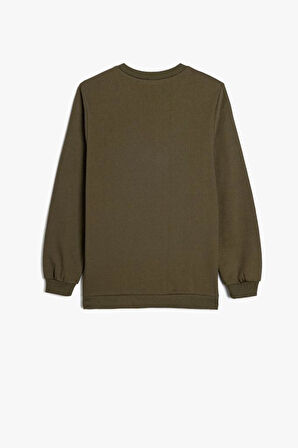 Koton Erkek Çocuk Sweatshirt Uzun Kollu Bisiklet Yaka Şehir Temalı Şardonlu