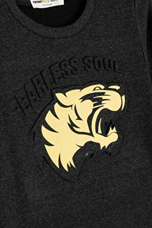 Koton Erkek Çocuk Sweatshirt Uzun Kollu Kaplan Baskılı