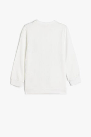 Koton Erkek Çocuk Dinozorlu Sweatshirt Şardonlu Uzun Kollu Bisiklet Yaka