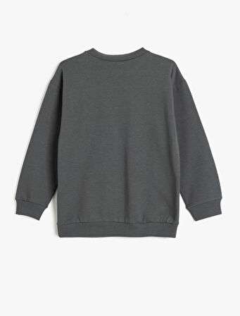 Batman Sweatshirt Lisanslı Uzun Kollu Bisiklet Yaka Pamuklu Şardonlu
