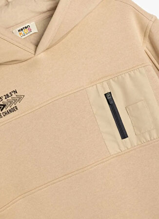 Koton Baskılı Erkek Bej Sweatshırt 5WKB10235TK