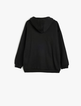 Örümcek Adam Kapşonlu Sweatshirt Pullu Payetli Lisanslı Uzun Kollu