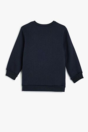 Koton Erkek Çocuk Dinozorlu Sweatshirt Bisiklet Yaka Uzun Kollu