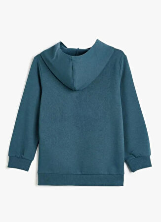 Koton Baskılı Erkek Mavi Sweatshırt 5WKB10252TK