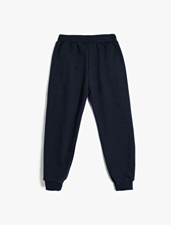 Jogger Eşofman Altı Beli Bağlamalı Spor Baskı Detaylı