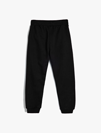 Basic Jogger Eşofman Altı Baskı Detaylı Beli Bağlamalı Cepli