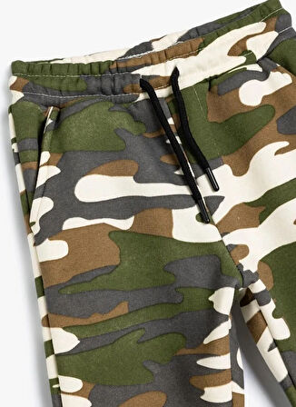 Çok Renkli Erkek Çocuk Lastikli Bel Regular Fit Kamuflaj Eşofman Altı 5WKB40102TK