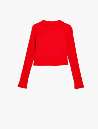 Basic Tişört Uzun Kollu Polo Yaka Fitilli