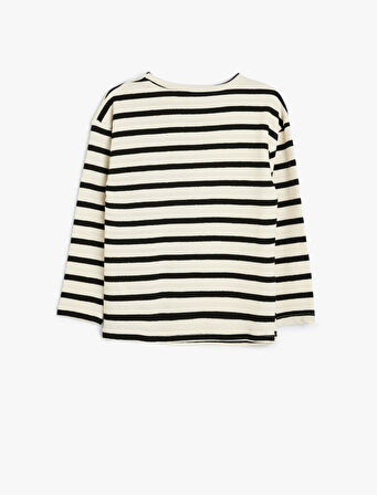 Basic Tişört Uzun Kollu Bisiklet Yaka 