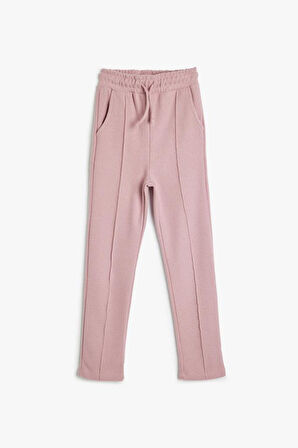 Koton Kız Çocuk Basic Eşofman Altı Nervürlü Beli Lastikli Cepli