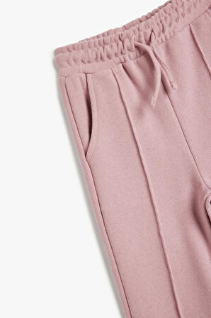 Koton Kız Çocuk Basic Eşofman Altı Nervürlü Beli Lastikli Cepli