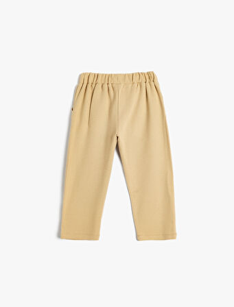 Jogger Eşofman Altı Beli Bağlamalı Pamuklu