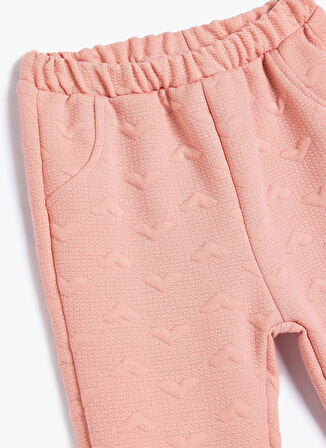 Koton Düz Paça Pembe Kız Çocuk Eşofman Altı 5WMG40050AK