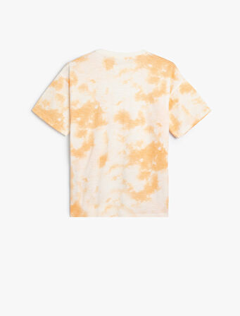 Batik Desenli Kısa Kollu Tişört Pamuklu