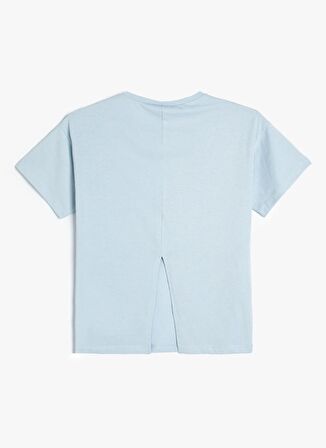 Koton Baskılı Mavi Kız Çocuk T-Shirt 4SKG10525AK
