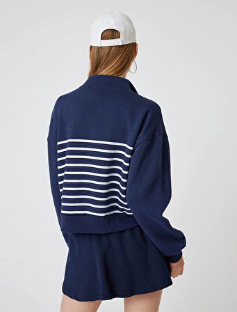 5WAL10210IK Koton Kadın Sweat LACİVERT