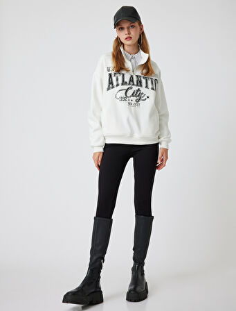 Yüksek Bel Tayt İnterlok Çelik Korse Görünümlü Skinny Fit