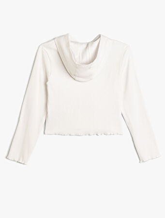 Kapşonlu Sweatshirt Şehir Baskılı Pamuklu