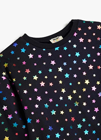 Koton İşlemeli Lacivert Kız Çocuk Diz Üstü Elbise 5WKG80026AK