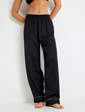 Pijama Altı Düz Paça Bol Kalıp Beli Lastikli 