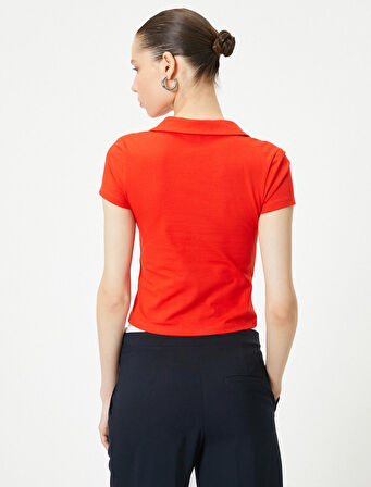 Fermuarlı Polo Tişört Kısa Kollu Slim Fit