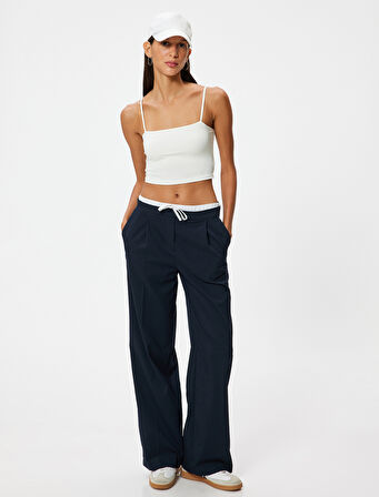 Crop Atlet Basic İp Askılı Slim Fit