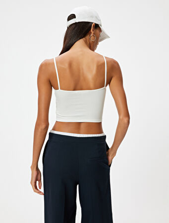 Crop Atlet Basic İp Askılı Slim Fit