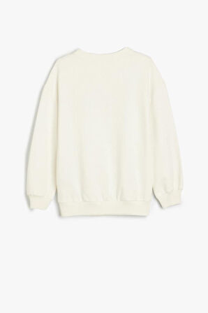Koton Kız Çocuk Sweatshirt Unicorn Baskılı Bisiklet Yaka Uzun Kollu