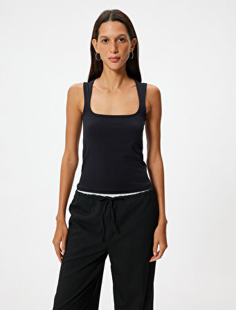 Basic Atlet Kolsuz Kare Yaka Slim Fit