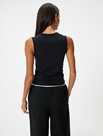 Basic Atlet Kolsuz Kare Yaka Slim Fit