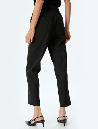 Kısa Paça Cepli Cigarette Kumaş Pantolon