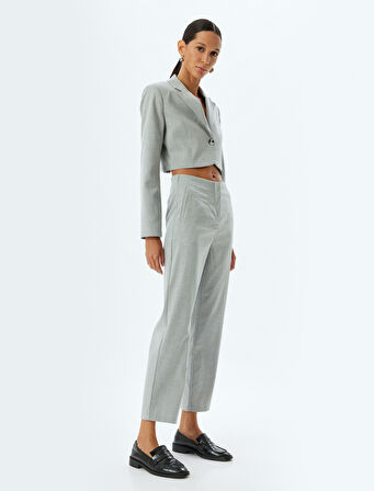 Standart Bel Slim Fit Cepli Cigarette Pantolon