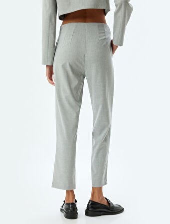 Standart Bel Slim Fit Cepli Cigarette Pantolon
