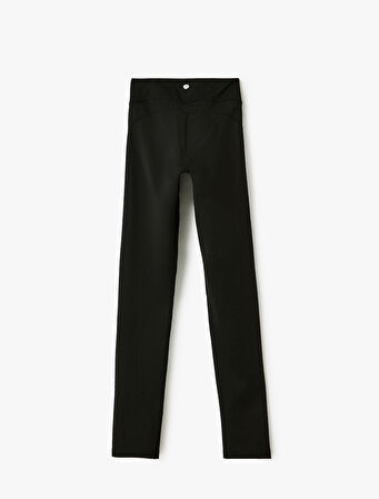 Slim Fit Yüksek Bel Spor Tayt