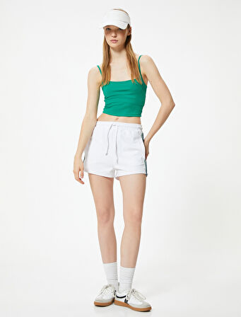 Crop Sporcu Atleti İnce Askılı Slim Fit