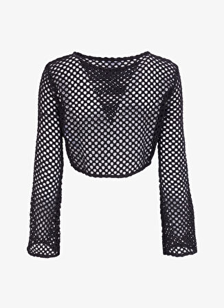 Koton Bisiklet Yaka Siyah Kadın Bluz 5WAL10154IK