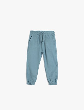Jogger Pantolon Beli Bağlamalı Lastikli Cepli