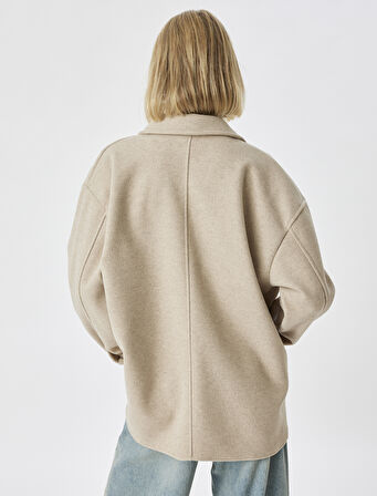 Kapaklı Cepli Yumuşak Dokulu Uzun Kollu Gömlek Ceket