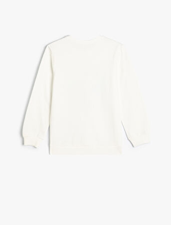 Sweatshirt Anime Baskılı Uzun Kollu Bisiklet Yaka Pamuklu