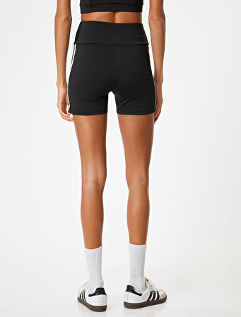 Spor Biker Tayt Ekstra Kısa Biyeli Standart Bel Slim Fit