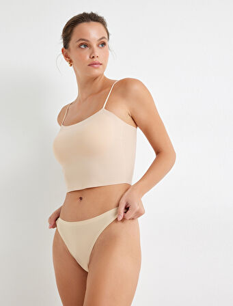 Lazer Kesim Dikişsiz String Külot 