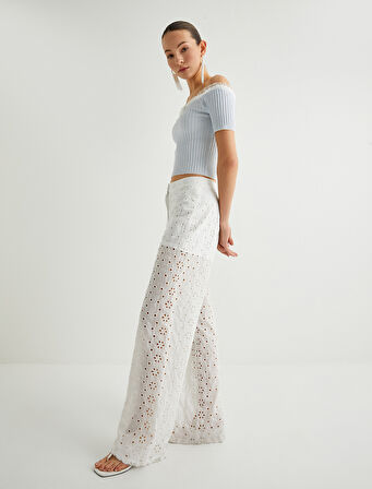 Geniş Paça Fisto Pantolon Yarım Astarlı