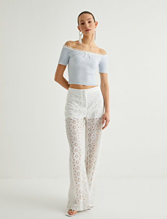 Geniş Paça Fisto Pantolon Yarım Astarlı